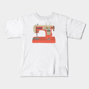 Coral Sewing Machine Kids T-Shirt